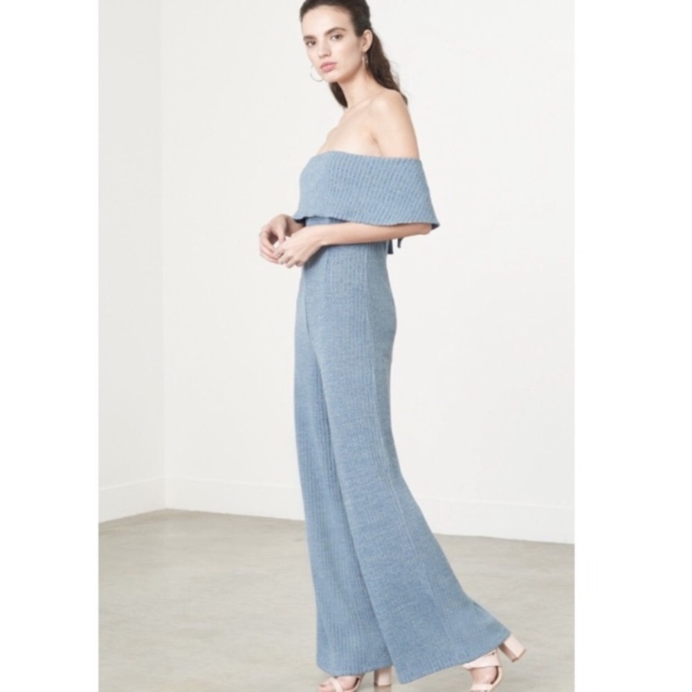 Lavish Alice gray/blue jumpsuit - Picture 2 of 5